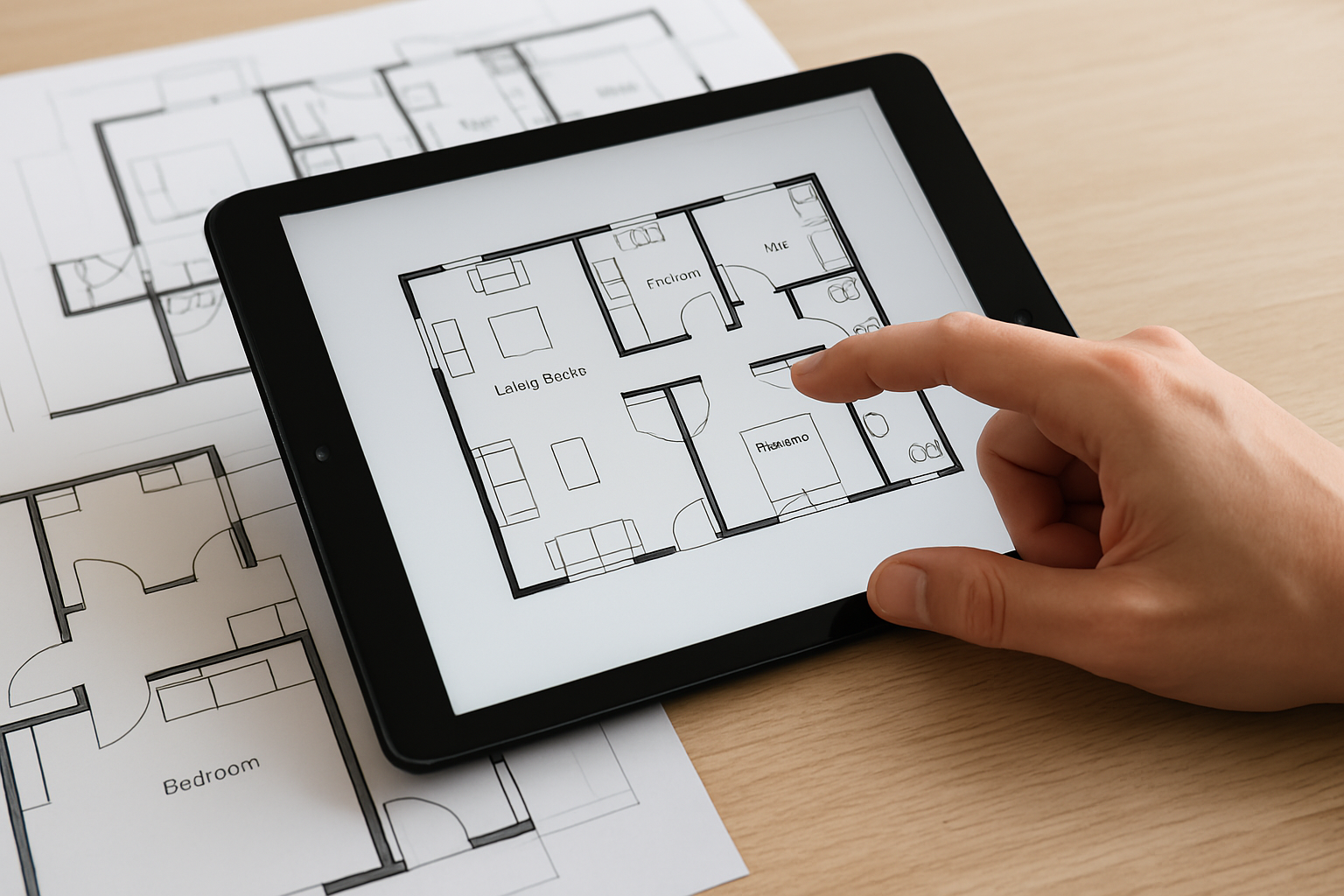 Dessin des plans d'une maison