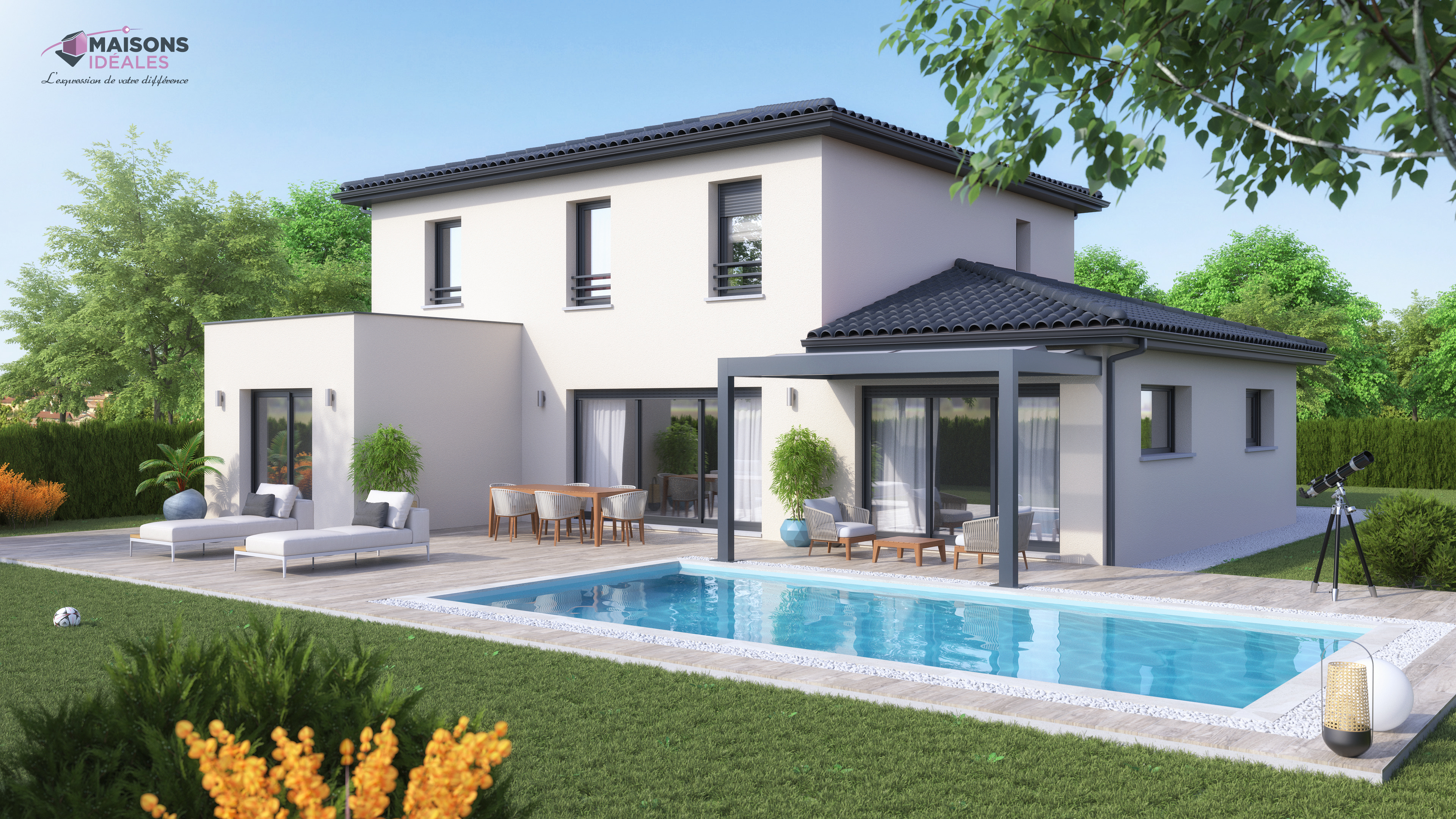 Maison à étage, 172m² habitable 32m² de garage | Maisons Idéales