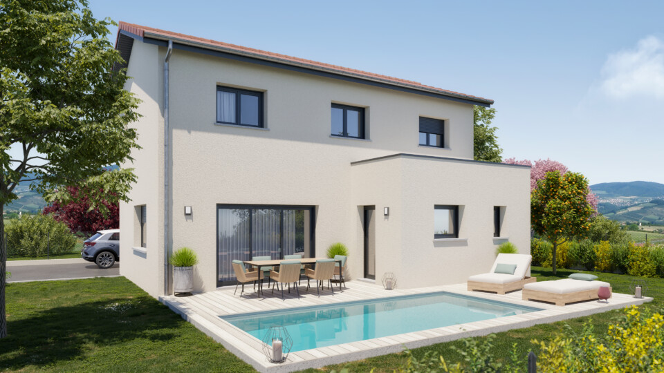 Maison à étage, 119m² habitable 32m² de garage