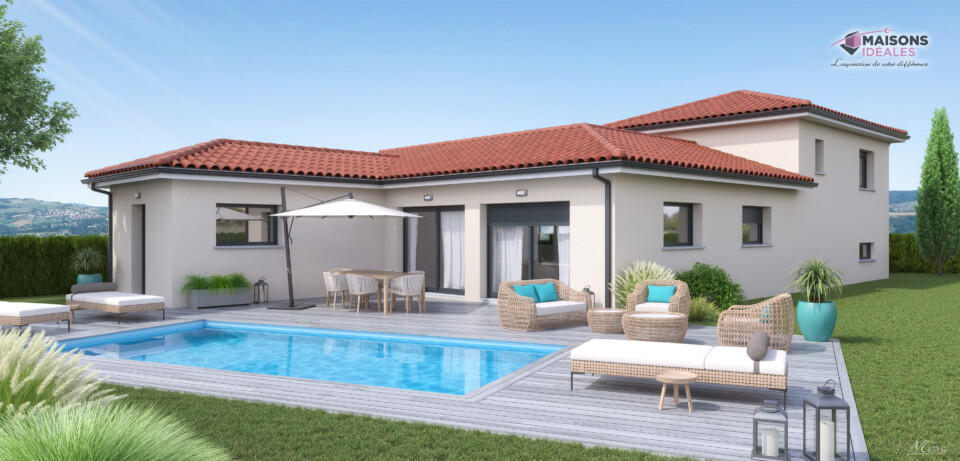 Maison en demi sous-sol, 123m² habitable 38m² de garage